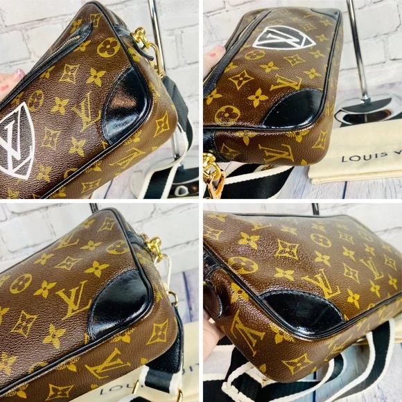 Louis Vuitton Marley crossbody bag custom painted world tour logo - Picture 11 of 15